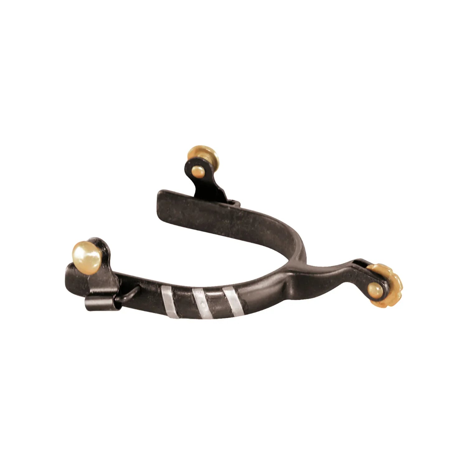 Lakota black spurs with metal inlay SR00015