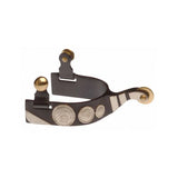 Lakota black spurs with metal plate SR00023