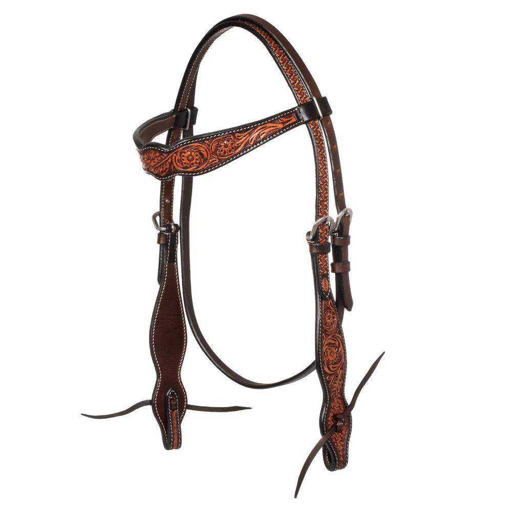 Pool's western headstall flower tooling