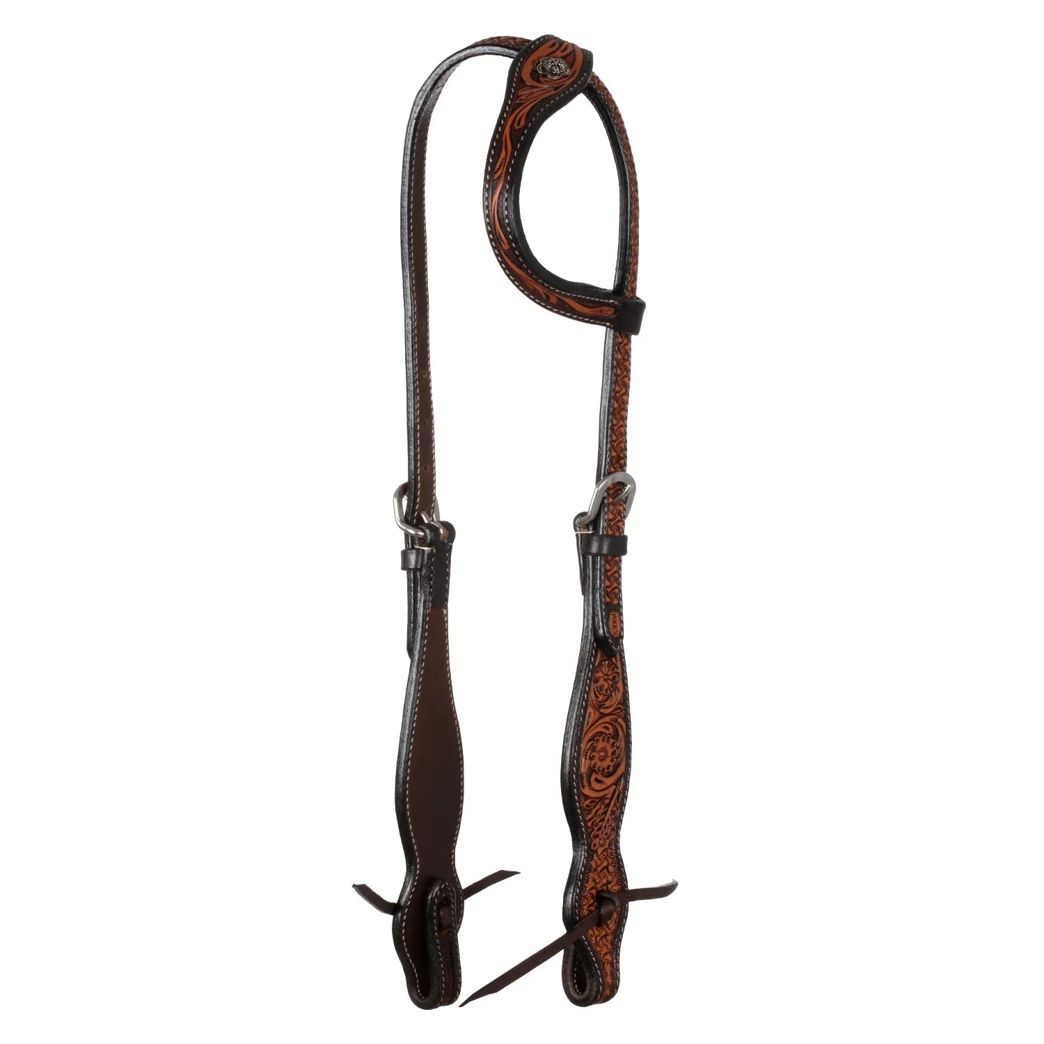 Pool's western one ear bridle floral tooling