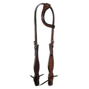Pool's western one ear bridle floral tooling