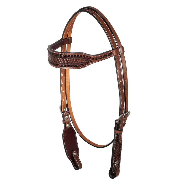 Pool's western bridle with wide browband