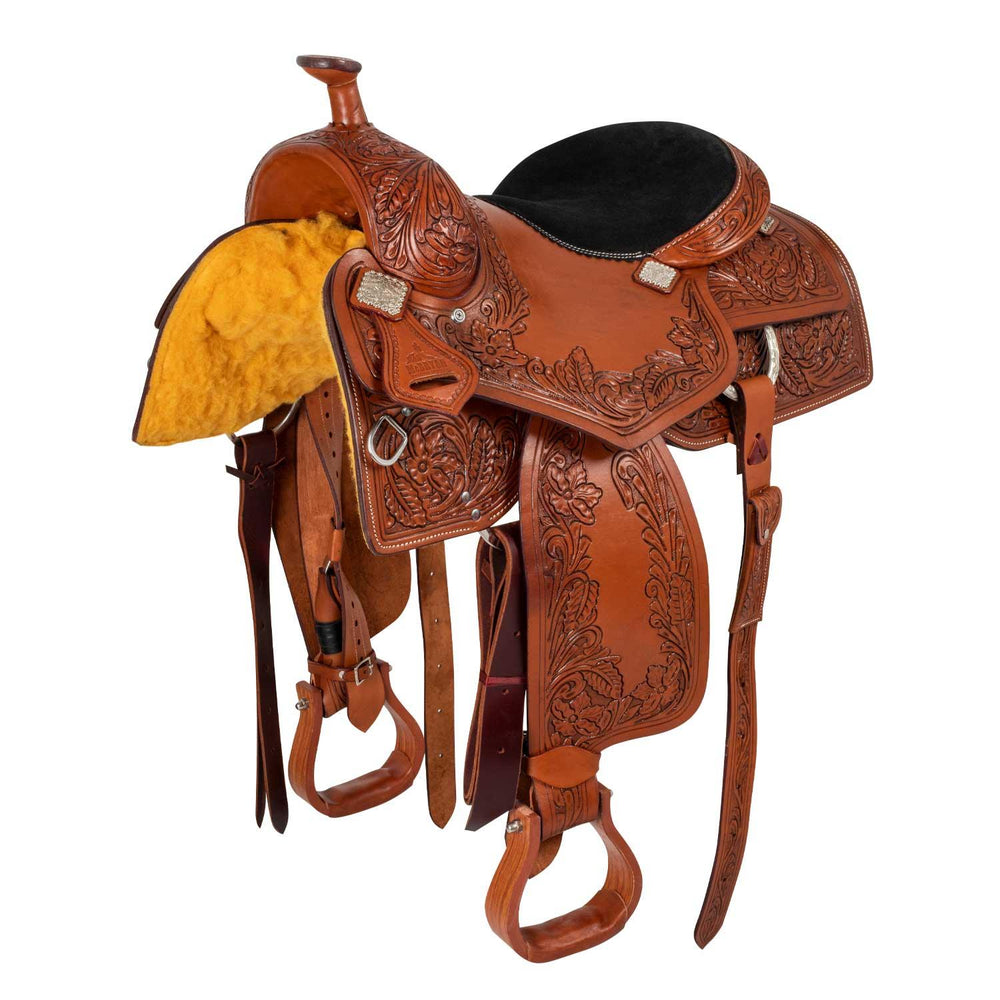 McBryan working ranch saddle classic flower  tooling MBH08008