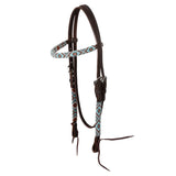 Pool's diamonds beaded oiled western bridle