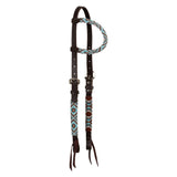 Pool's diamonds beaded oiled western one ear bridle