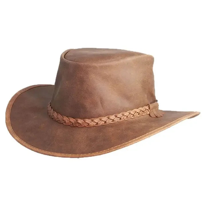 American hat makers Crusher | Crushable Leather Outback Hat