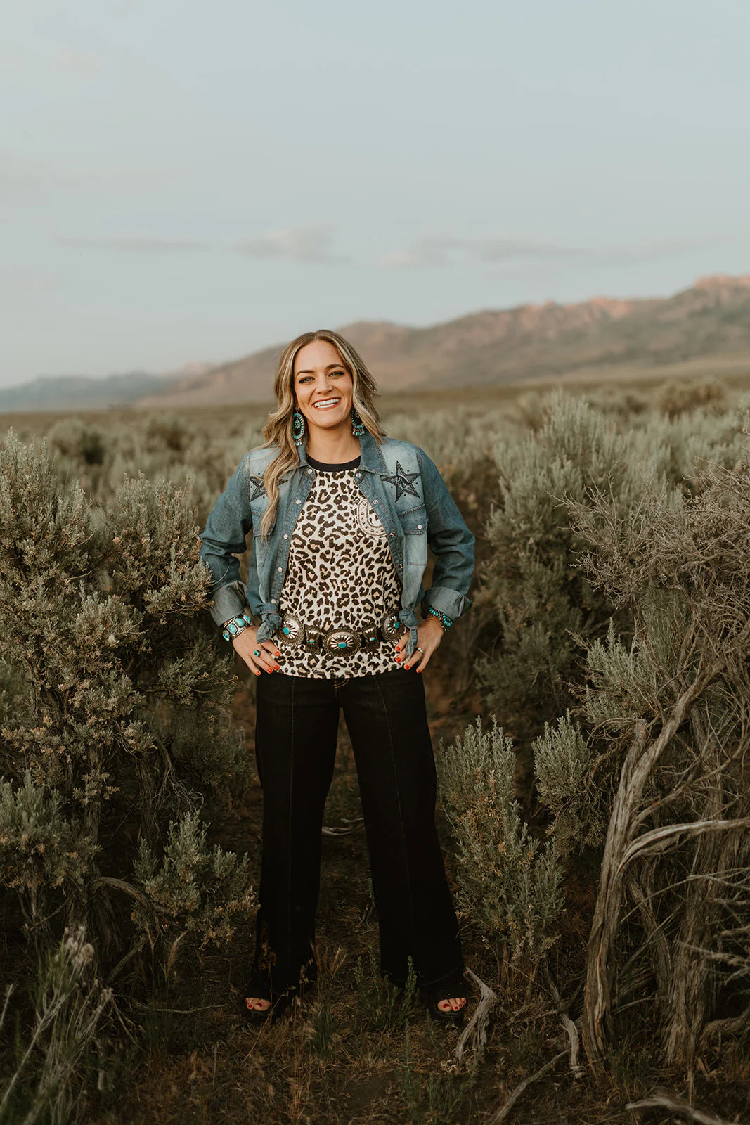 Rodeo quincy lucky lizzy leopard tee