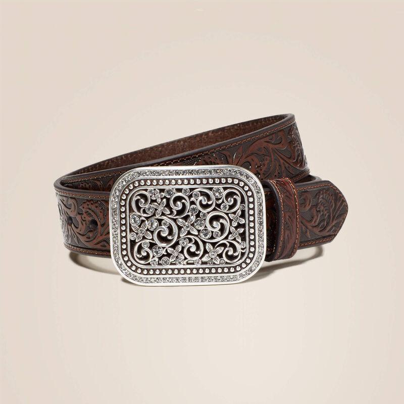 Ariat rhinestone fillagree belt for ladies