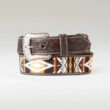 Ariat floral inlay belt for men