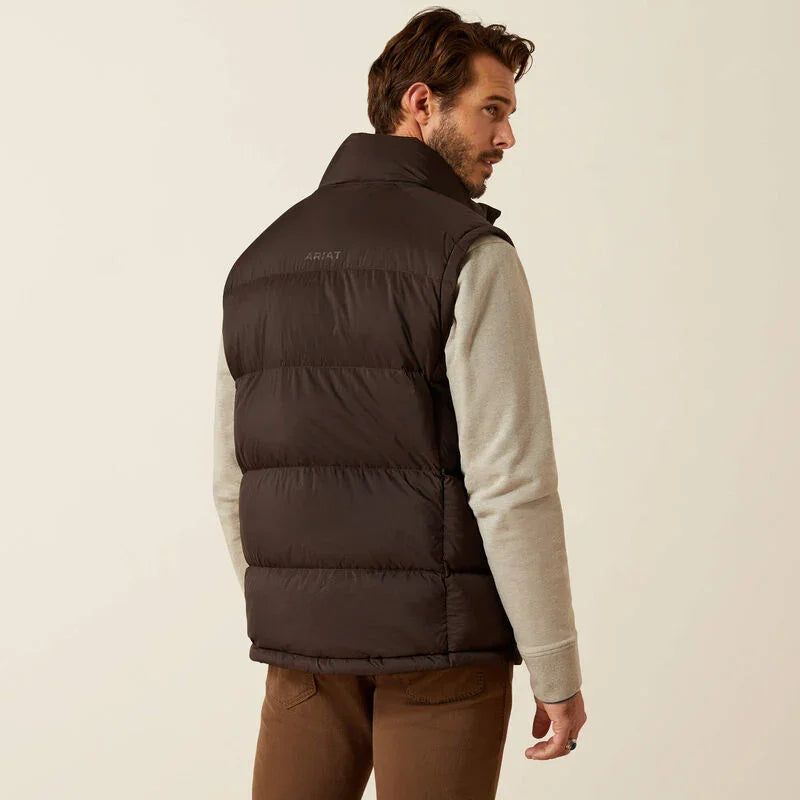 Ariat ultra puff down vest for men