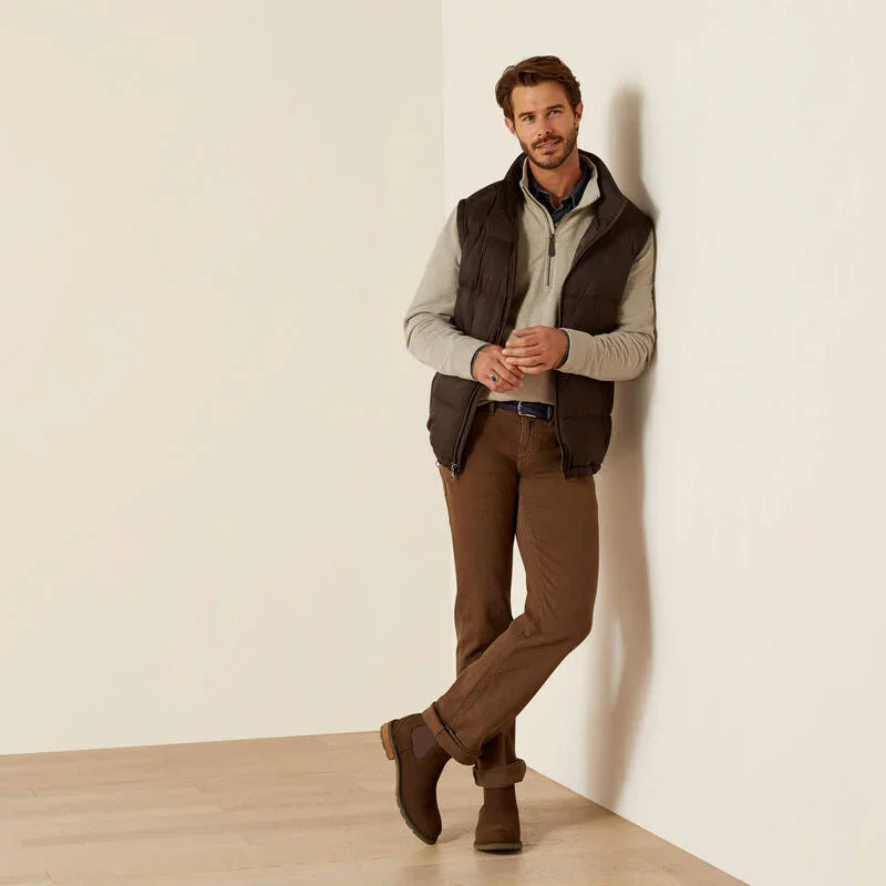 Ariat ultra puff down vest for men