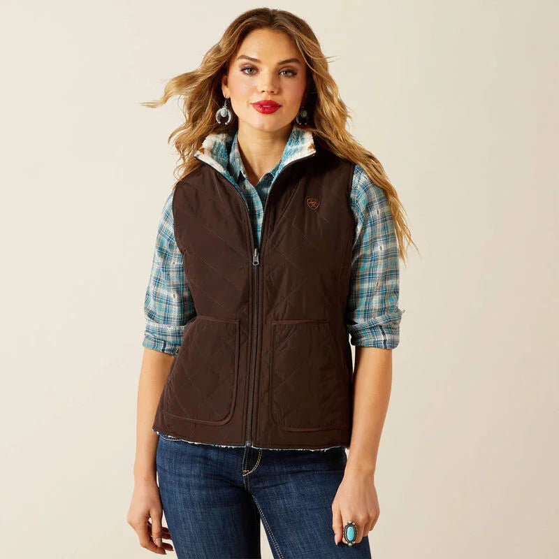 Ariat dilon 2.0 reversible insulated gilet for ladies