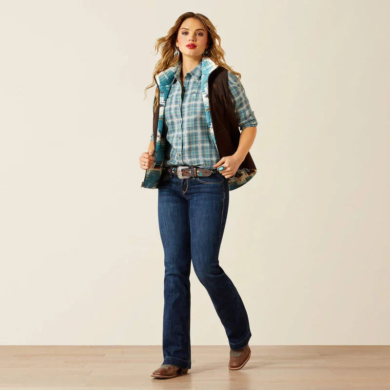 Ariat dilon 2.0 reversible insulated gilet for ladies