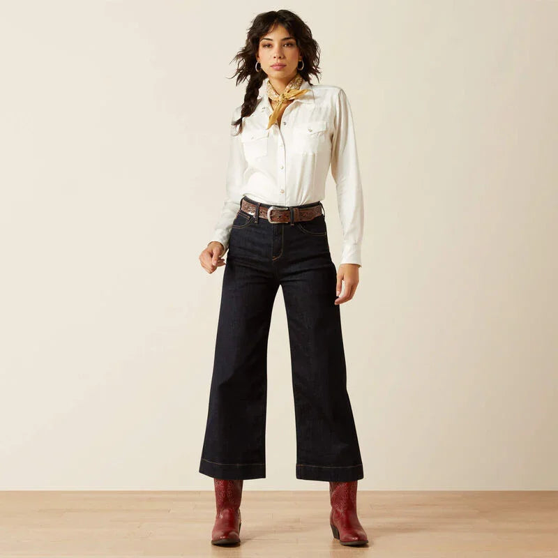 Ariat ultra high rise countryside wide leg jean for ladies