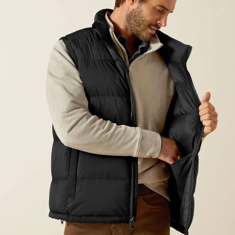 Ariat ultra puff down vest for men