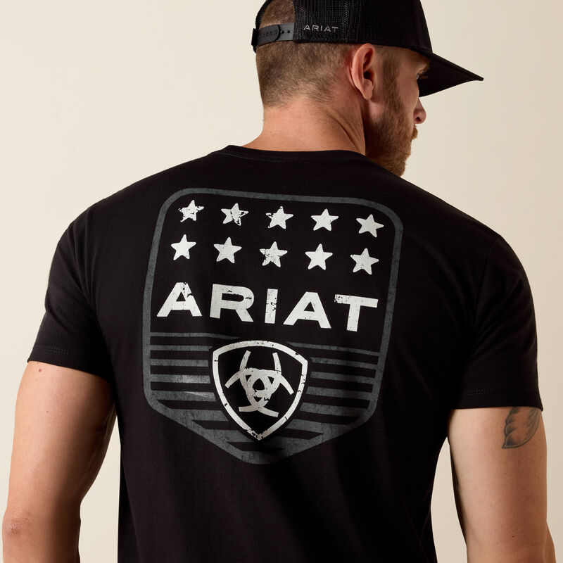 Ariat stripe patriotic badge t-shirt