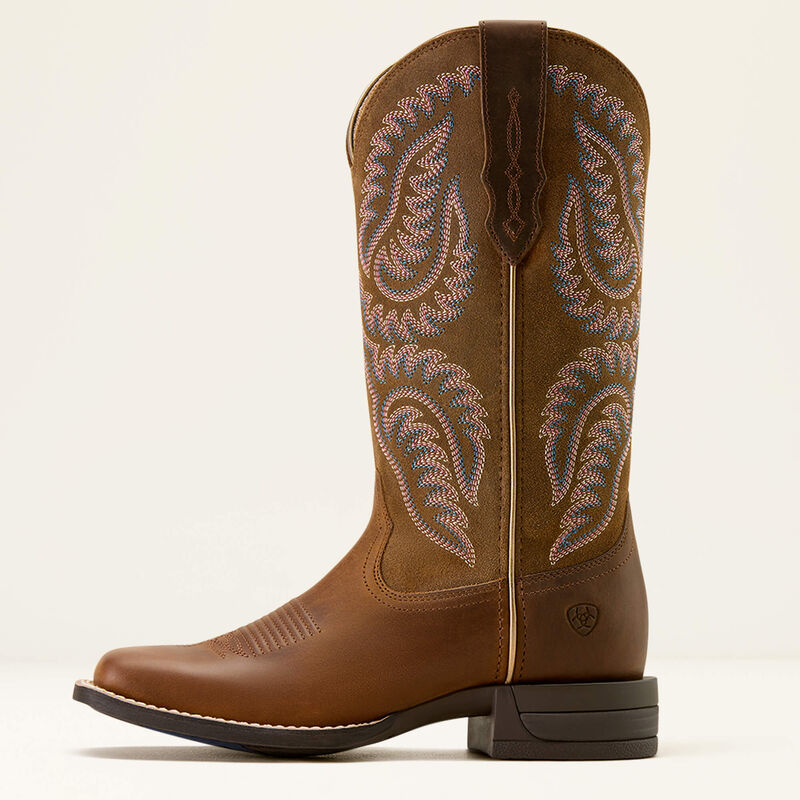 Ariat cattle caite wide square toe  western boot for ladies