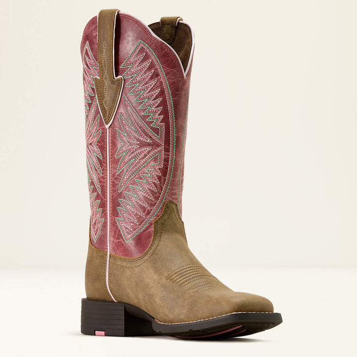 Ariat round up ruidoso wide square toe western boot for ladies