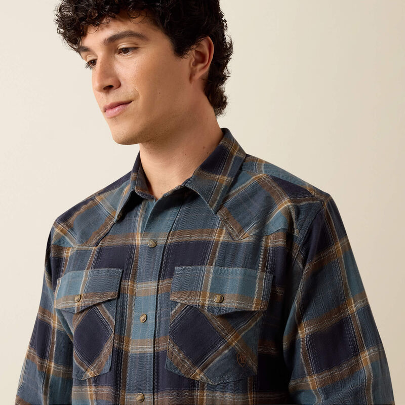 Ariat retro harbert fitted western snap shirt