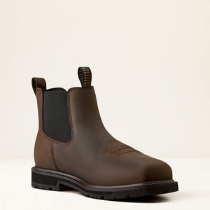 Ariat Groundrancher Chelsea Wide Square Toe Steel Toe Work Boot for men