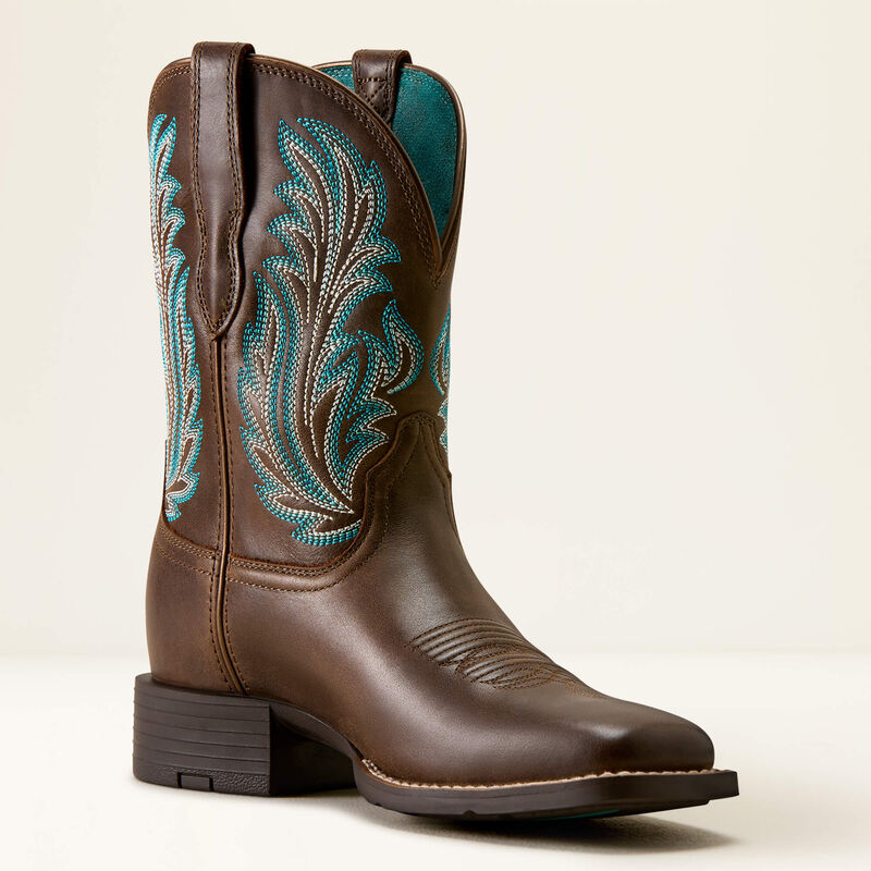 Ariat round up filly wide square toe western boot for ladies