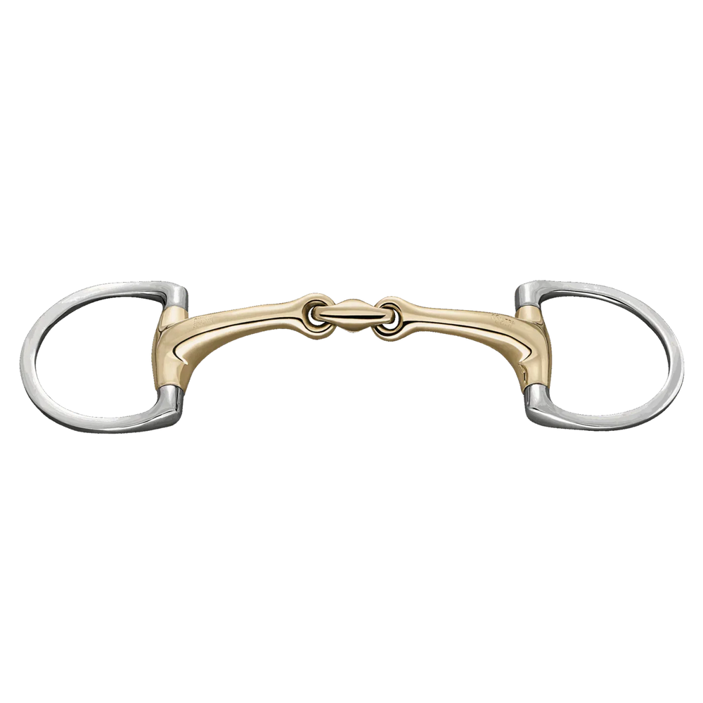 Herm. Sprenger Dynamic RS Eggbutt bit with D-shaped rings double jointed 40414