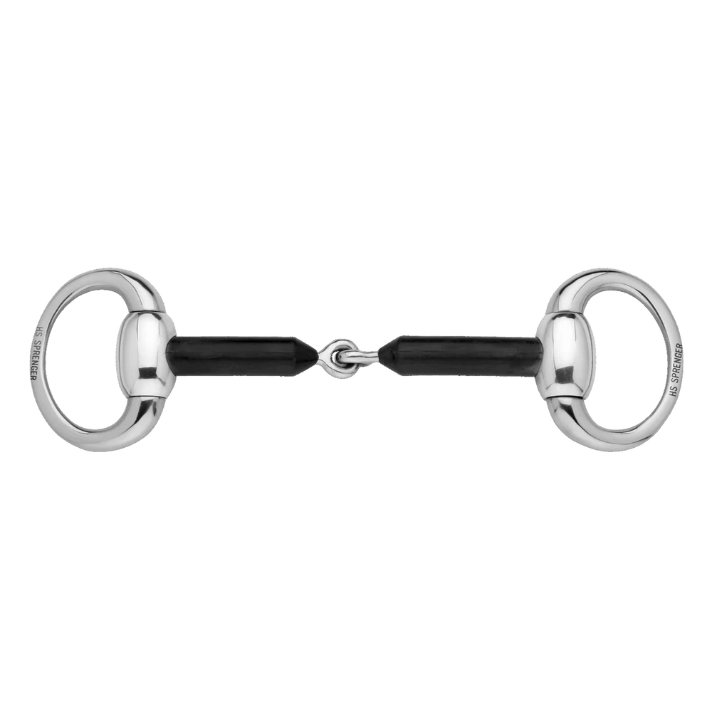 Herm. Sprenger Eggbutt bit 16 mm hard carbon with oval stainless steel rings - Stainless steel 40861