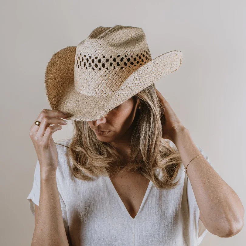 Sandoval Mazatlan raffia cowboy hat for ladies