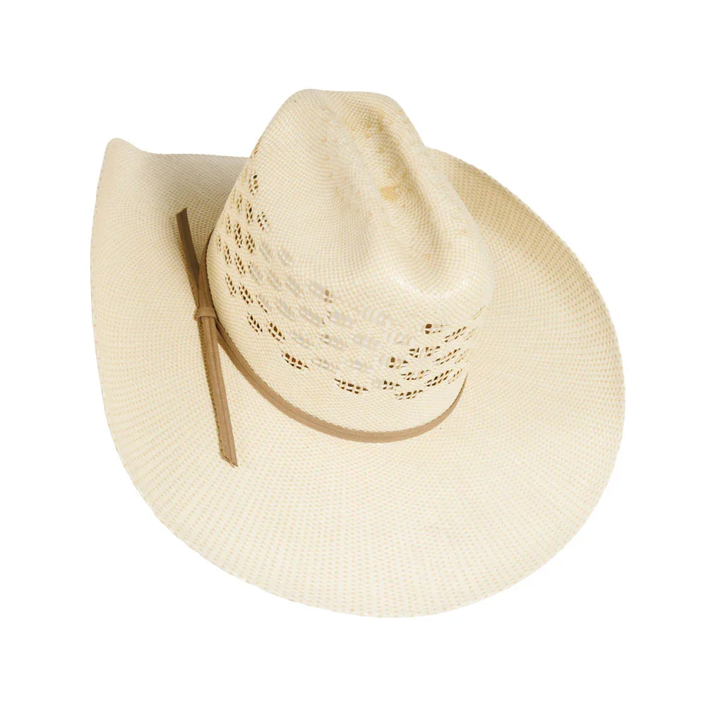 American hat makers Cal |  Vented Crown Woven Bangora Straw Cowboy Hat