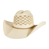 American hat makers Cal |  Vented Crown Woven Bangora Straw Cowboy Hat