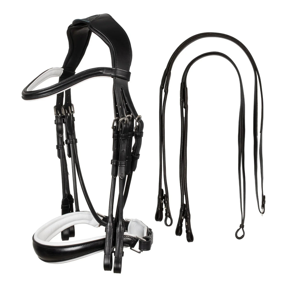 Acavallo giaconda bridle with double reins