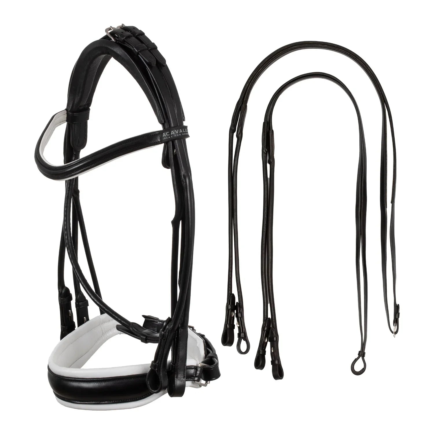 Acavallo parnaso bridle with double reins