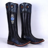 De Niro Western boots buckaroo blue
