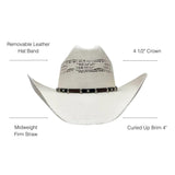 American hat makers Montana |  Straw Cowgirl Hat with Western Hat Band