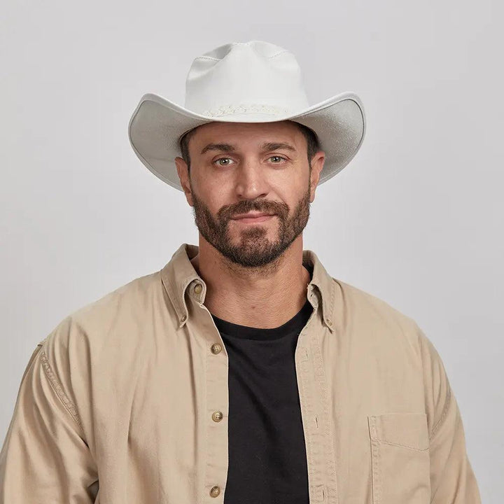 American hat makers Blizzard | White Leather Cowboy Hat