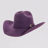 American hat makers Cattleman | Womens Felt Cowgirl Hat with Western Hat Band purple