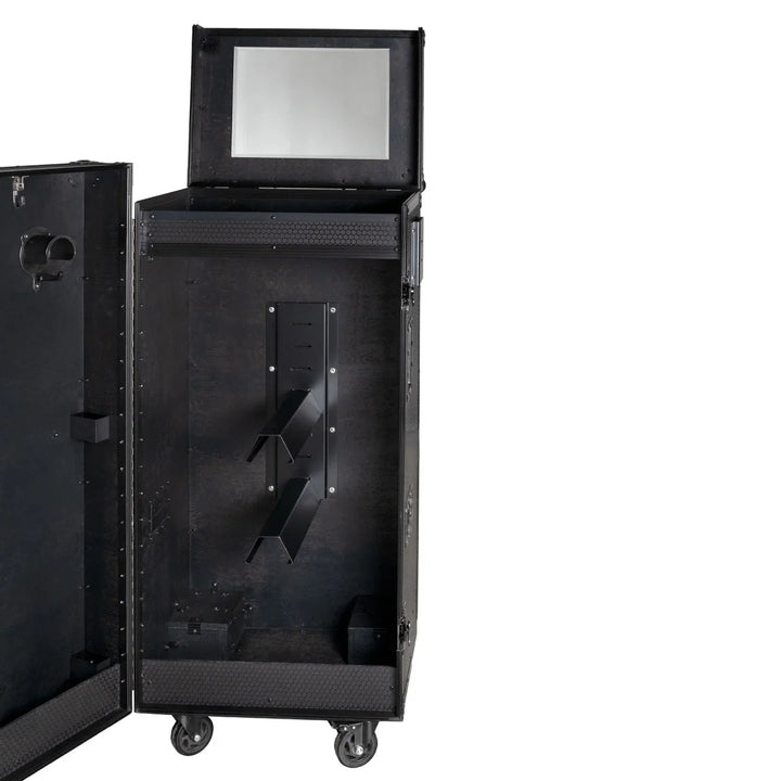 Equestro black hardware saddle cabinet ETS 02101