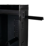 Equestro black hardware saddle cabinet ETS 02101