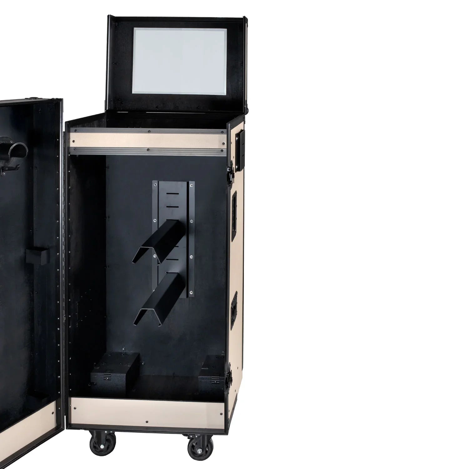 Equestro black hardware saddle cabinet ETS 02101