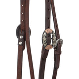 Lakota western fancy german silver buckels bridle
