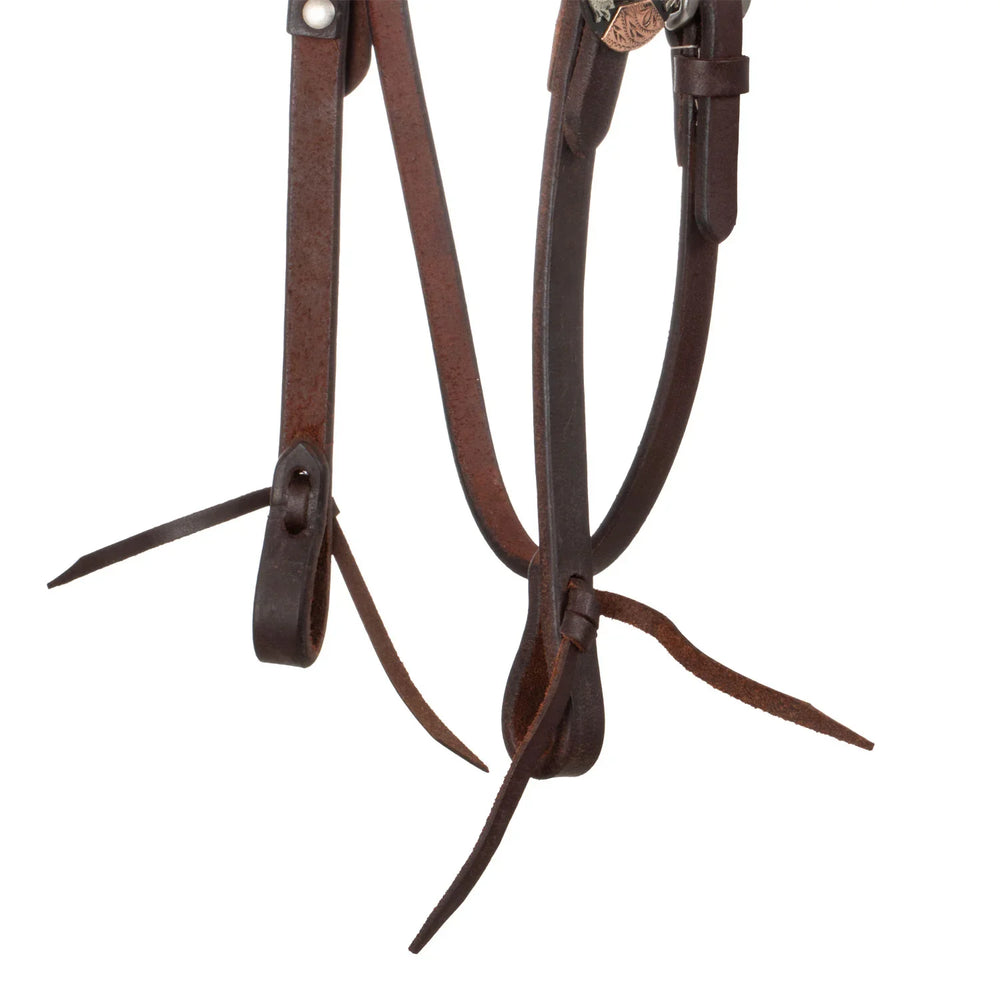 Lakota western fancy german silver buckels bridle
