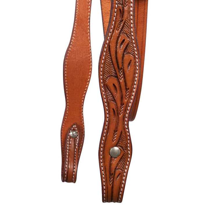 McBryan western headstall flower tooling MBH01002