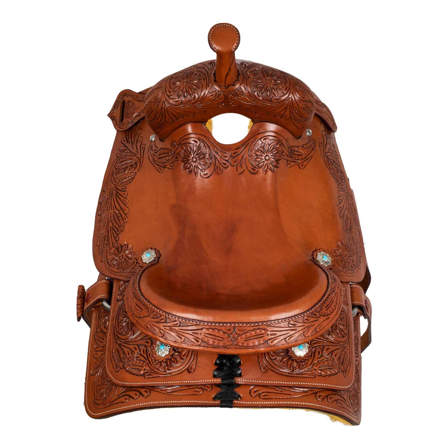 McBryan team penning western wade saddle flower tooling MBH08002