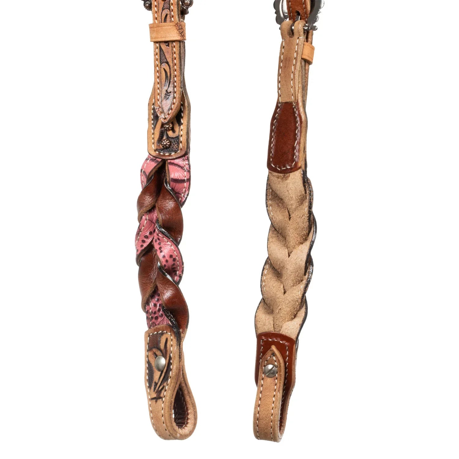 Pool's one ear bridle with braided leather decorations