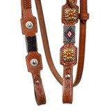 Pool'swestern bridle with navajo beaded decorations