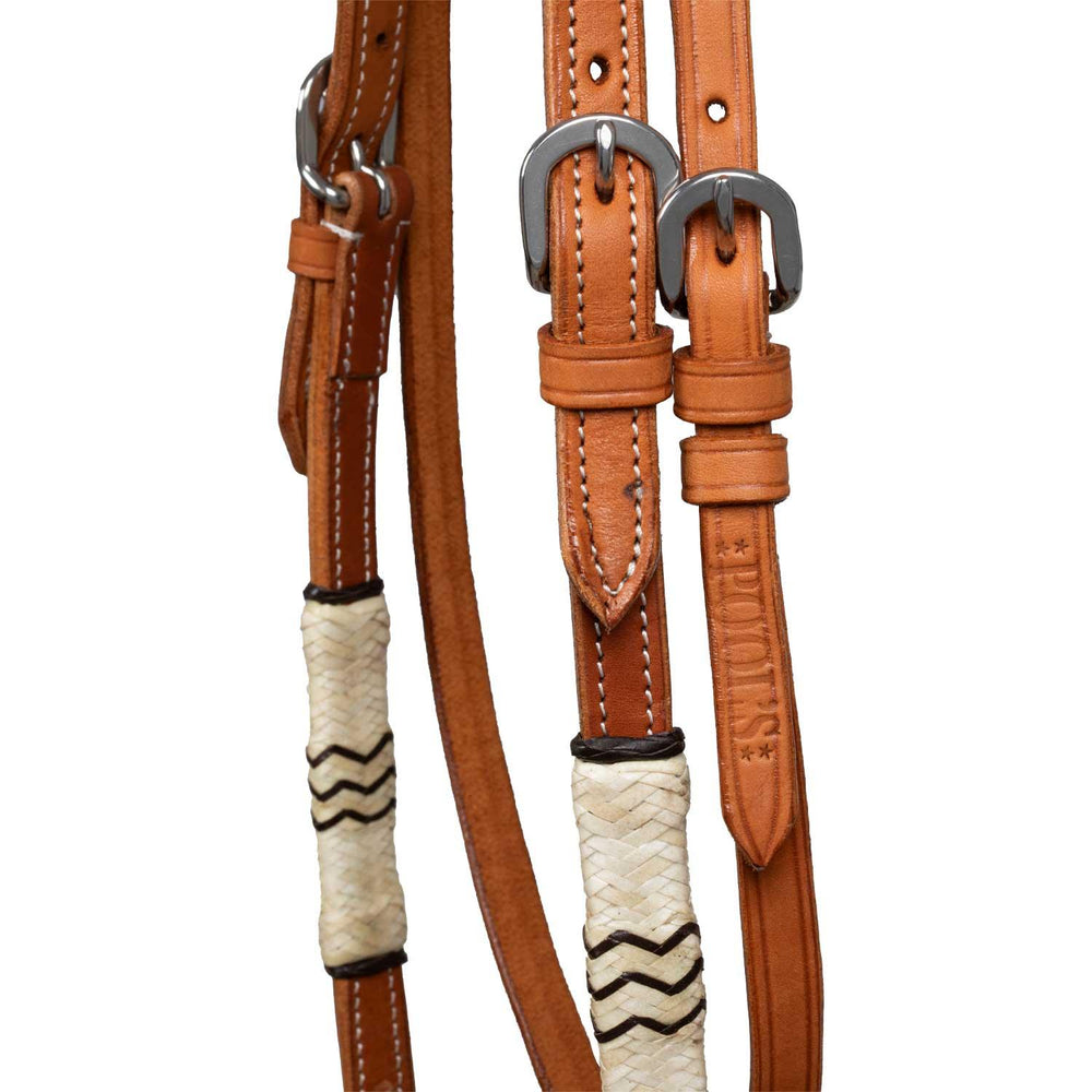 Pool's bosal bridle with horsehair reins