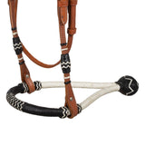 Pool's bicolor bosal set with horsehair mecate reins