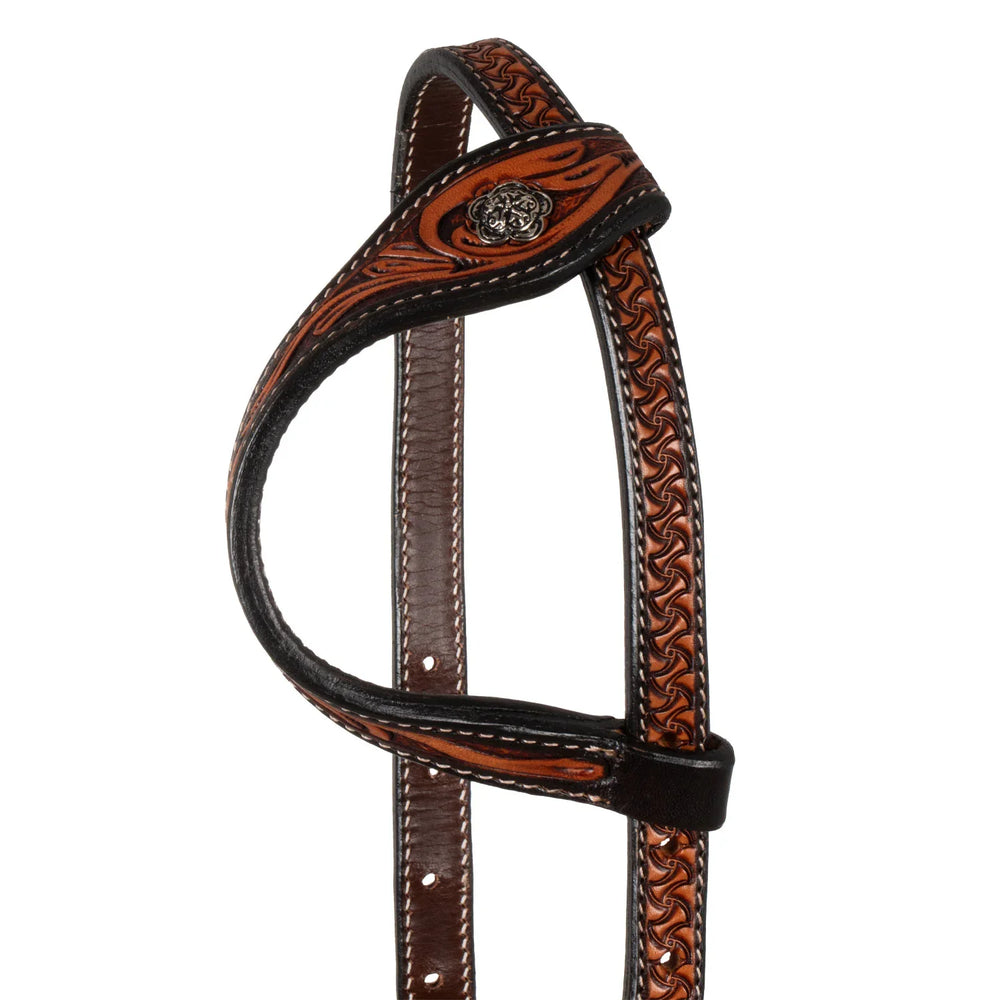Pool's western one ear bridle floral tooling