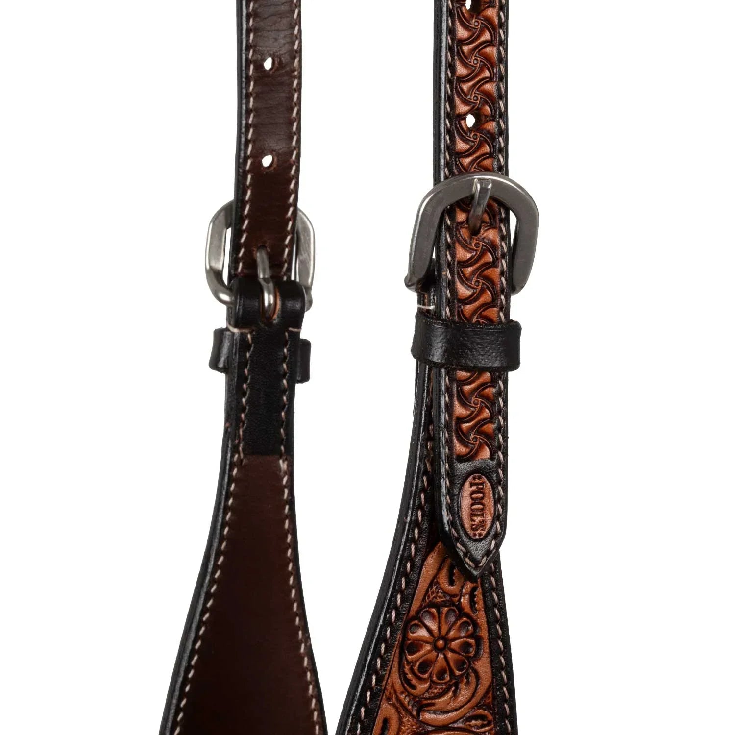 Pool's western one ear bridle floral tooling