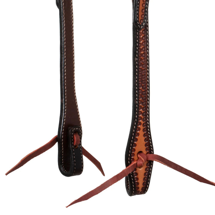 Pool's one ear western bridle snake tooling